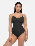FeelinGirl Tummy Control Seamless Lightweight Thong Bodysuit Shapewear for Ladies XS/S Black, Couple Gift Perfect Gift MegaBDM