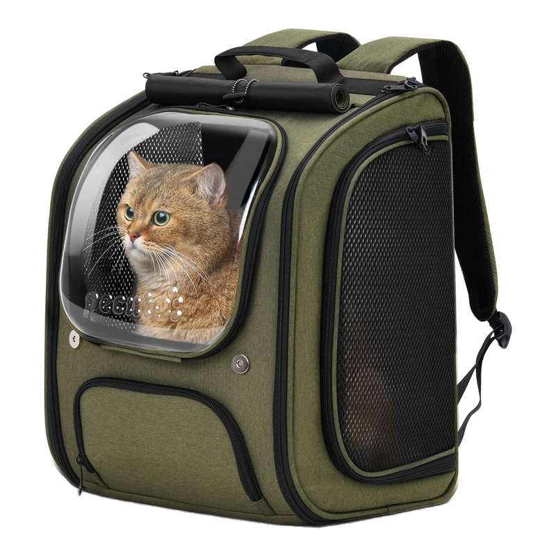 pecute Capsule Pet Backpack,Breathable,Grip-resistant - Army Green MegaBDM