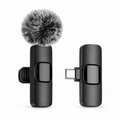 Verbex K9-Black Wireless Mini Microphone for Live Streaming, Recording, and Interviews - All-in-One Wireless Lavalier Microphone with Type-C Interface MegaBDM