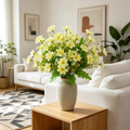 Yuejia 4Pcs 12.6in/32cm Artificial Chrysanthemum Flowers Fake Bouquet Without Vase for Office Family Party Home Wedding Decorations, High-End Artificial Flowers Faux Floral Daisy Bouquet Pack for Decor (Yellow) MegaBDM
