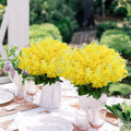 4Pcs 13.8in/35cm Artificial Hyacinth Flower Bouquet, Silk Hyacinth Flowers Fake Flower with Stem Faux Hyacinth Flowers for Home Office Wedding Decoration (yello) MegaBDM