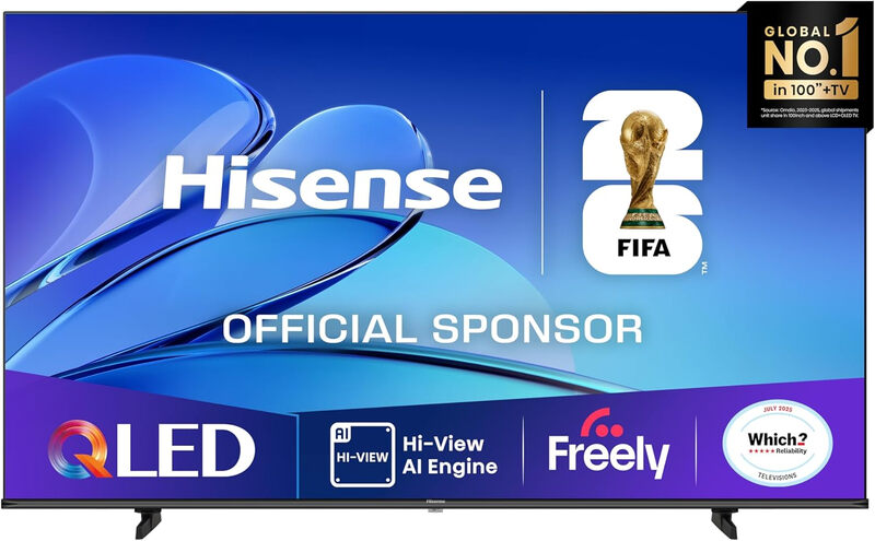 Hisense 85E7Q QLED 4K Ultra HD Smart VIDAA OS TV-85E7QTUK(Dolby Vision.Atmos, AI 4K Upscaler, Voice Control) MegaBDM