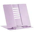 Vilscijon Thickened Adjustable Book Stand with Posture Correction, Multi-Gear Book Holder, Must-Have Reading Accessory - Purple MegaBDM