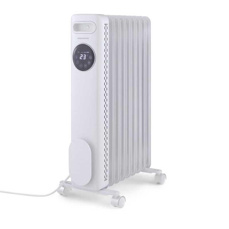 Morphy Richards HeatFlux 2kW Digital Oil Filled Radiator with Remote Control – White, 827751 MegaBDM