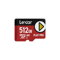 Lexar PLAY PRO MicroSDXC Express Card 512GB, up to 900MB/s Read, 600MB/s Write, Gaming-Optimized, A2, 4K, High-Speed Micro SD Memory Card for Handheld Consoles, Switch, Portable Gaming Device MegaBDM