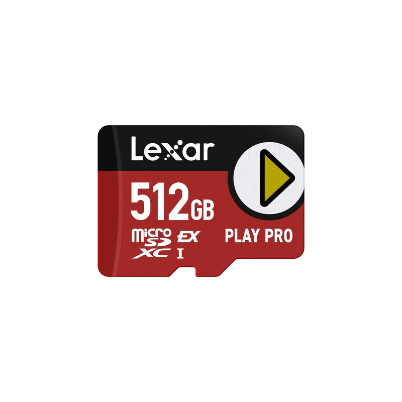 Lexar PLAY PRO MicroSDXC Express Card 512GB, up to 900MB/s Read, 600MB/s Write, Gaming-Optimized, A2, 4K, High-Speed Micro SD Memory Card for Handheld Consoles, Switch, Portable Gaming Device MegaBDM