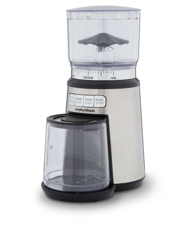 Morphy Richards Brew & Blend Electric Coffee Grinder and Burr, Stainless Steel, 200 g Bean Capacity, 120 W - 210253 MegaBDM