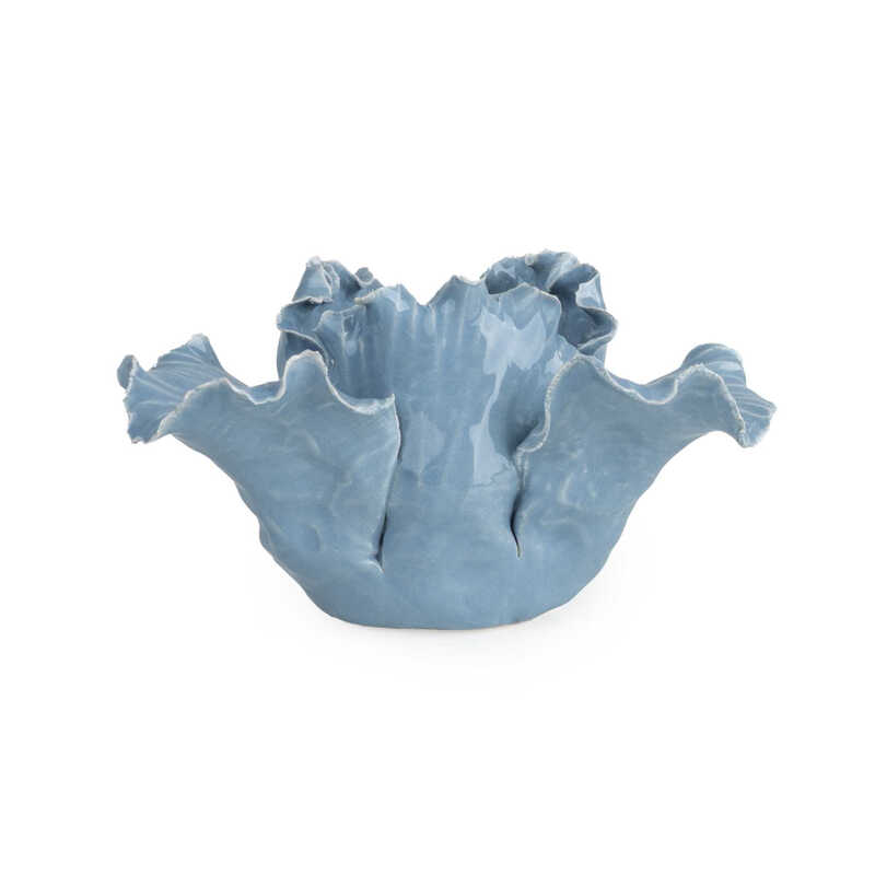 Candlelight Candle Holder Tealight Iris Ceramic Blue MegaBDM