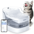 PETGUGU 2L Cat Fountain with Wireless Pump, <20 dB Ultra Quiet Drinking Fountain for Cats and Dogs, 8-Layer Filter, Easy to Clean, BPA-Free (PF1L) MegaBDM