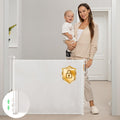 Momcozy Self-Developed Gen 1 Retractable Safety Gate - Momcozy Self-Locking Retractable Gate 33"T55"W-White MegaBDM