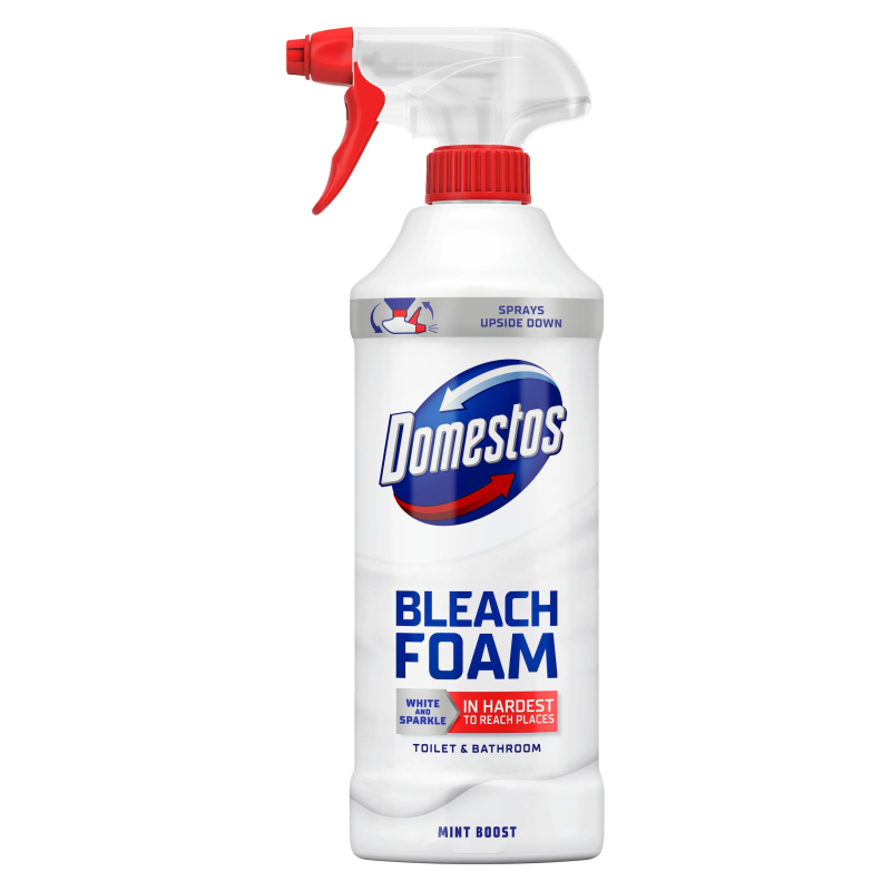 Domestos Power Foam Bleach Toilet & Bathroom Cleaner Spray, 450ml MegaBDM