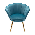 Ya-Home Accent Chair Upholstered Lounge Armchair with Golden Legs, Modern Petal Side Chair Corner Chair for Living Room/Bedroom MegaBDM
