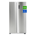 CHiQ JKR525WSSE 525L 91cm Side-by-Side Total No Frost American Fridge Freezer, Stainless Steel, E Rated MegaBDM