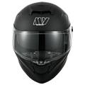 MY 936 Modular Flip-Up Motorcycle Helmet, Integrated Sun Visor, Matte Black, Size L MegaBDM