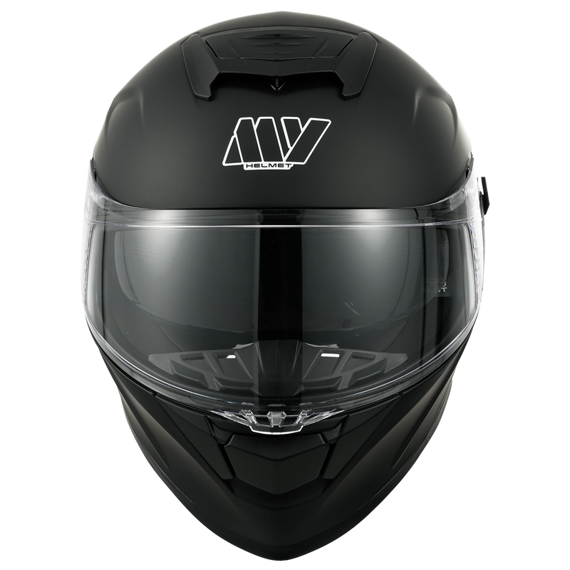 MY 936 Modular Flip-Up Motorcycle Helmet, Integrated Sun Visor, Matte Black, Size L MegaBDM