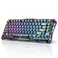 【Chinese Retail Version】GravaStar Mercury K1 Lite 75% Tri-Mode Keyboard, QWERTY US Layout, Gasket Hot-Swap Mechanical Gaming Keyboard, Wireless BT5.0/2.4G/USB-C, RGB Backlight, for Win/Mac, Black MegaBDM