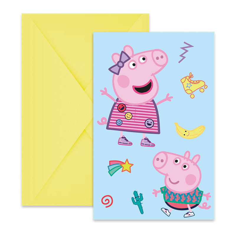 Peppa Pig Messy Play Invitations 6 Pack MegaBDM