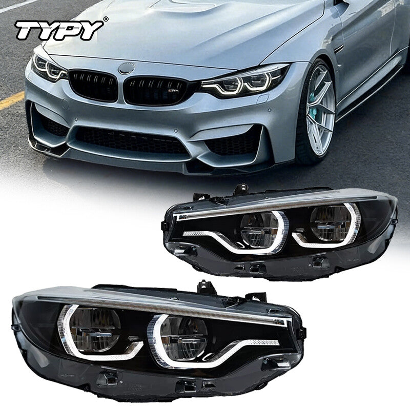 TYPY Head Lamp for BMW F32 F36 M4 F82 LED Headlight 2013-2015 Headlights 425I DRL Turn Signal High Beam Angel Eye Projector Lens MegaBDM