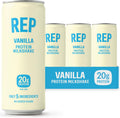REP Protein Shakes with Only 5 Ingredients Vanilla Flavour - 8 x 250ml MegaBDM