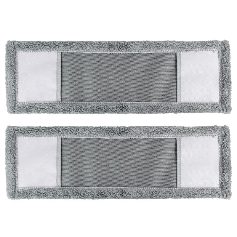 JVL Grey Microfibre Mop Replacement Pads, Pack of 2 MegaBDM