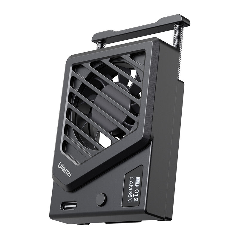 Ulanzi New Model Camera Cooling Fan Black, 72mm, Mini Intelligent Cooling Fan, Real-Time Monitoring, Type-C Charging, Compatible with Sony Canon FUJIFILM Nikon Cameras MegaBDM