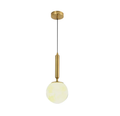 Homary Decorica Modern LED Globe White and Gold Single Pendant Light MegaBDM