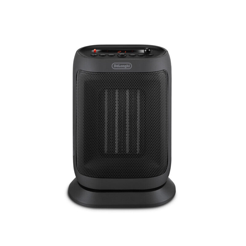 De'Longhi Capsule You & Me Ceramic Fan Heater, 2000W, Oscillating Base, Remote, 24h Timer, ECO, Dark Grey MegaBDM