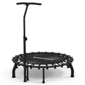 SPORTSOUL 42-Inch Round Fitness Trampoline with Elastic Resistance Bands, Space-Saving Indoor Exercise Equipment, Maximum User Weight 120kg MegaBDM