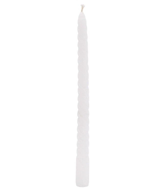 Candlelight Taper Candles Twisted White 4pcs MegaBDM