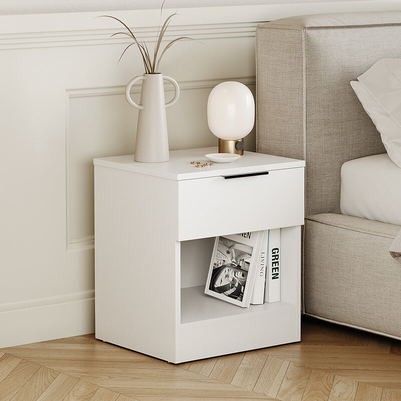 Vida Designs Trega 1 Drawer Bedside Chest, White MegaBDM