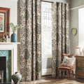 PONY DANCE Vintage Floral Printed Curtains Room Darkening Thermal Insulated Drapes for Bedroom Living Room, 2 Panels, W132 x L220 cm, Beige MegaBDM