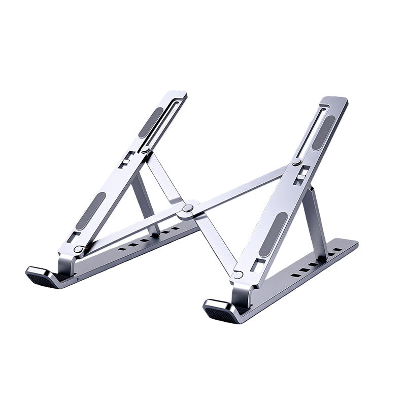 JORDAN&JUDY 18-Inch Silver Aluminum Laptop Stand, Adjustable Height, Lightweight & Portable MegaBDM
