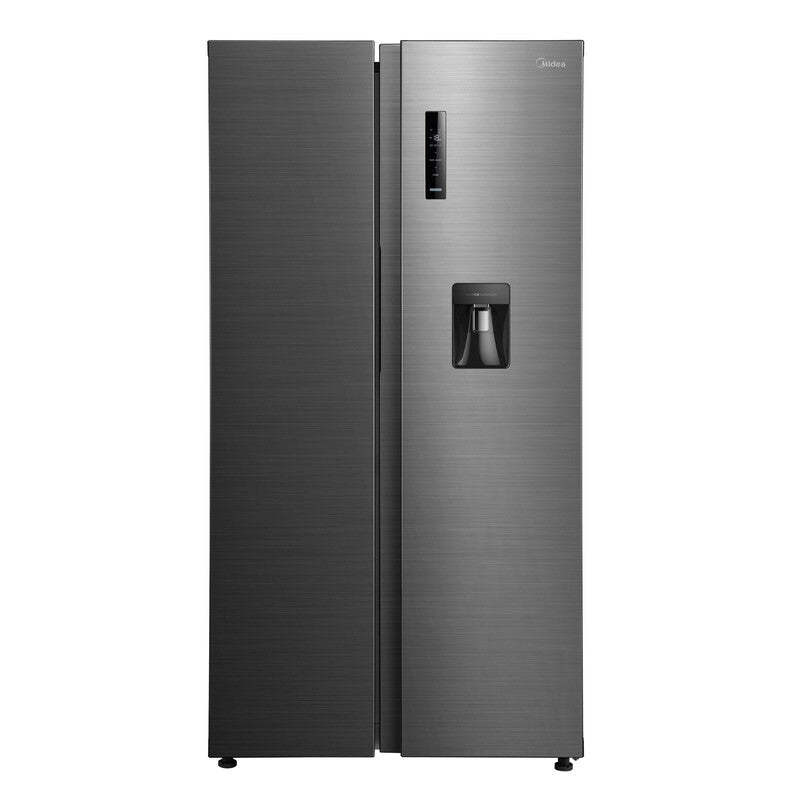 Midea MDRS710FGD46W 553L 90cm Wide Total No Frost American Fridge Freezer with Water Dispenser - Stainless Steel - D Rated MegaBDM