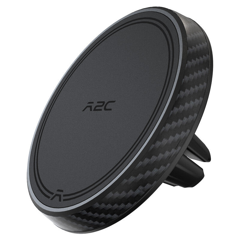 A2C Air Vent Magnetic Wireless Charging Car Phone Mount for iPhone and Android, EV11, Black MegaBDM