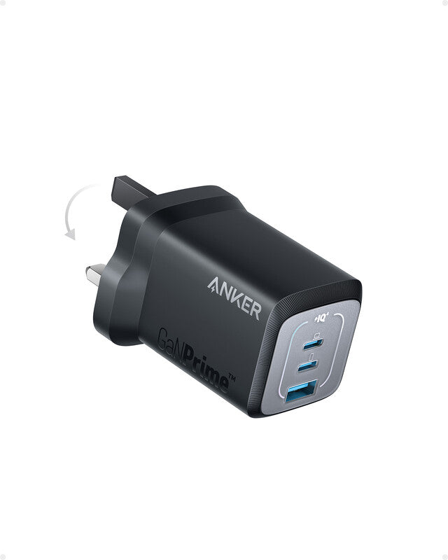 Anker Prime, USB-C 3-Port GaN Charger, 67W Fast Charging, Black MegaBDM