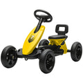 370-397V00YL AIYAPLAY Pedal Go Kart for Kids, Children Ride-On Race Car with Silent EVA Tyres, for 2-5 Years, Yellow MegaBDM
