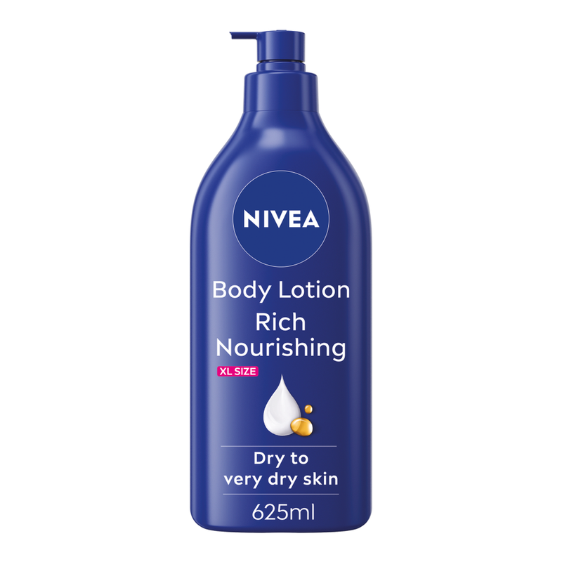 NIVEA Rich Nourishing Body Lotion Dry Skin 625ml MegaBDM