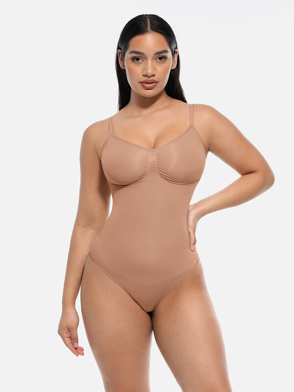 Feelingirl Tummy Control Seamless Lightweight Thong Bodysuit shapewear for Ladies M/L Skin, Couple Gift Perfect Gift MegaBDM