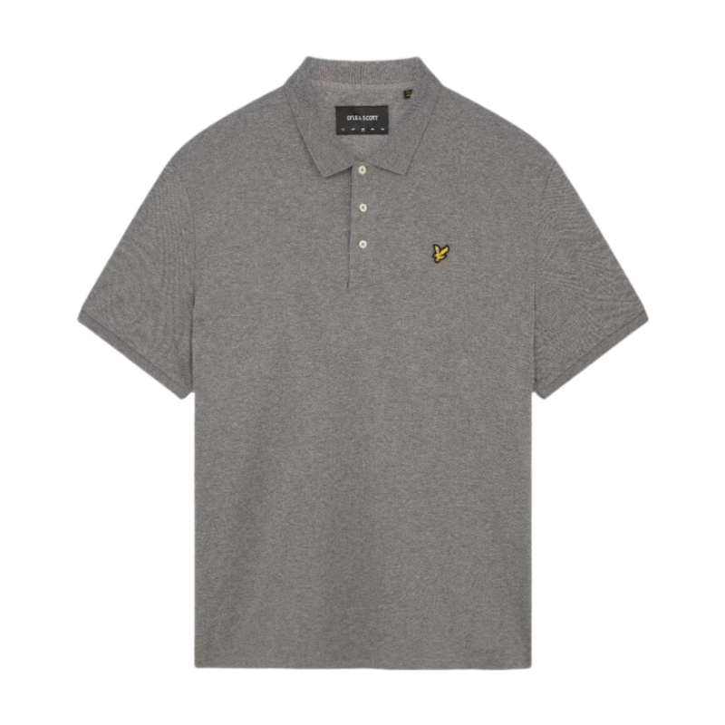 Lyle & Scott Cotton Polo Shirt - Mid Grey Marl MegaBDM