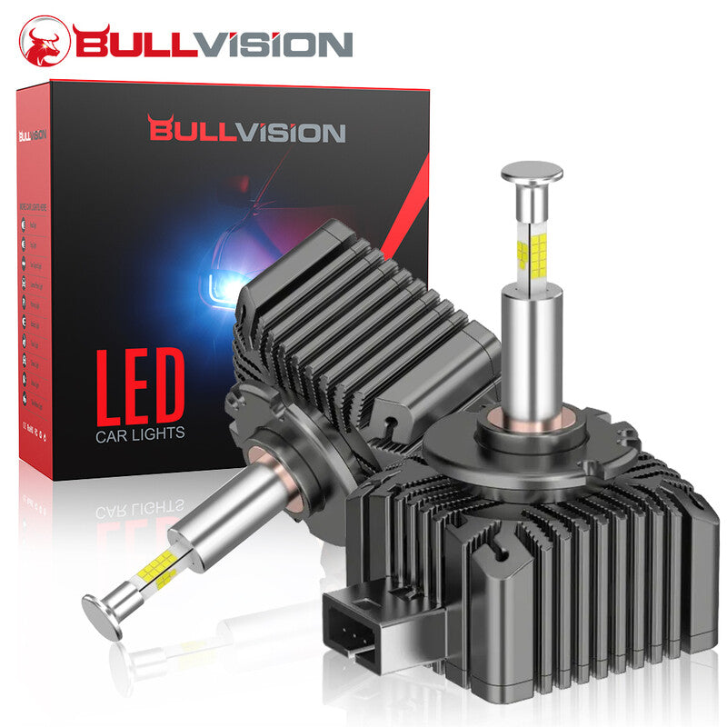 Bullvision D1S/R LED Bulbs 110W 21000Lm 6000K Cool White , LED Bulbs Canbus Error Free,Fog Light Bulbs, 2-Pack MegaBDM