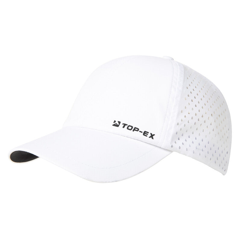 TOP-EX Unstructured Running Breathable Mesh Quick Dry Cooling Sweatband Baseball Caps M/L White MegaBDM