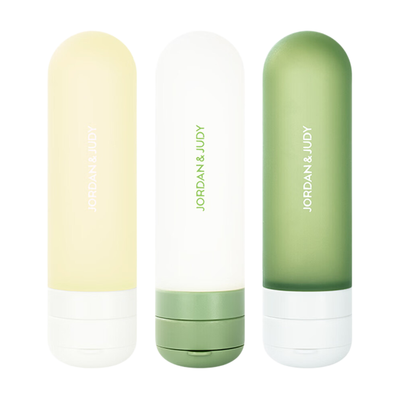 JORDAN&JUDY Travel Silicone Refillable Bottle Set, Portable for Skincare, Cosmetics, Shampoo, Lotion, Body Wash, 50ml, New Year Sale, Top Gift Picks MegaBDM