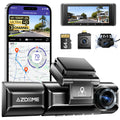AZDOME M550 Max 4K 3 Channel Dash Cam, STARVIS 2 Sensors 4K+2.5K+1080P Front and Rear Inside Triple Car Camera, Built-in WiFi GPS, 64GB Card Included, IR Night Vision with New AR Function MegaBDM