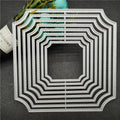 8Pcs/Lot Irregular Frame Metal Die Cuts, Flower Frame Square Wedding Card Cutting Dies Cut Stencils for DIY Scrapbooking Album Decorative Embossing Paper Dies for Card Making MegaBDM