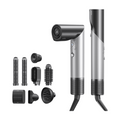 MOVA Master 10 Hair Styler with Attachments, 9-in-1 Hair Dryer & Styler, 110,000 RPM High-Speed Motor, Curl, Smooth & Volumise Hair, Fast Drying, Silver, AMMA10-Silver