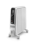 De'Longhi Dragon 4 Oil Filled Radiator, 2000W, 8 Fins, Digital Timer, Eco Function, White, TRD40820E MegaBDM