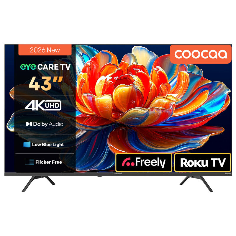 Coocaa 43"CRUG50 Direct LED 4K HDR Smart Roku TV-43CRUG50ZUK(HDR10,Dolby Audio) MegaBDM