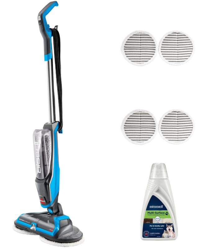 Bissell SpinWave, Electric Mop, Hard Floor Cleaner & Polisher, Spray Mop With Rotating Pads, For Wood, Laminate, Tile & Marble, Easy To Use Mop Floor Cleaner, Corded, 2052E MegaBDM