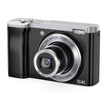 Songdian 5K Digital Camera 56MP Cameras for Photography 10X Optical Zoom with Front and Rear Camera - Black MegaBDM