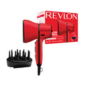 Revlon Airflow Control Compact Hair Dryer, 3 Heat, 2 Speeds, 90° Rotation, Removable End Cap, Curl-Enhancing Diffuser MegaBDM